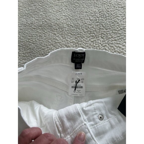 J.Crew $128 10" Toothpick Skinny Jean in Signature Stretch White Wash Sz 26Tall - Picture 12 of 16